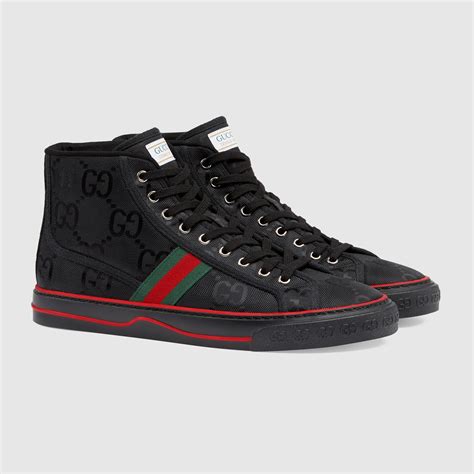 gucci mens trainers black|Gucci men's sneakers sale.